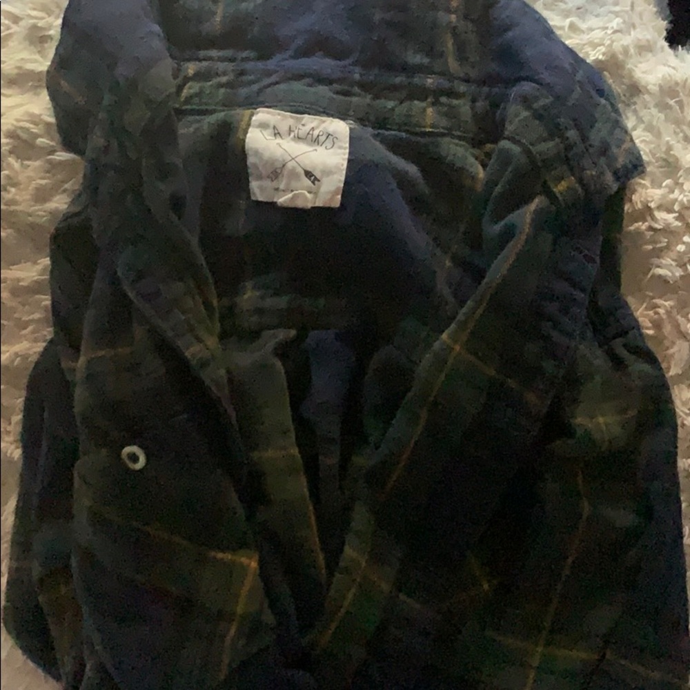Green outerwear flannel